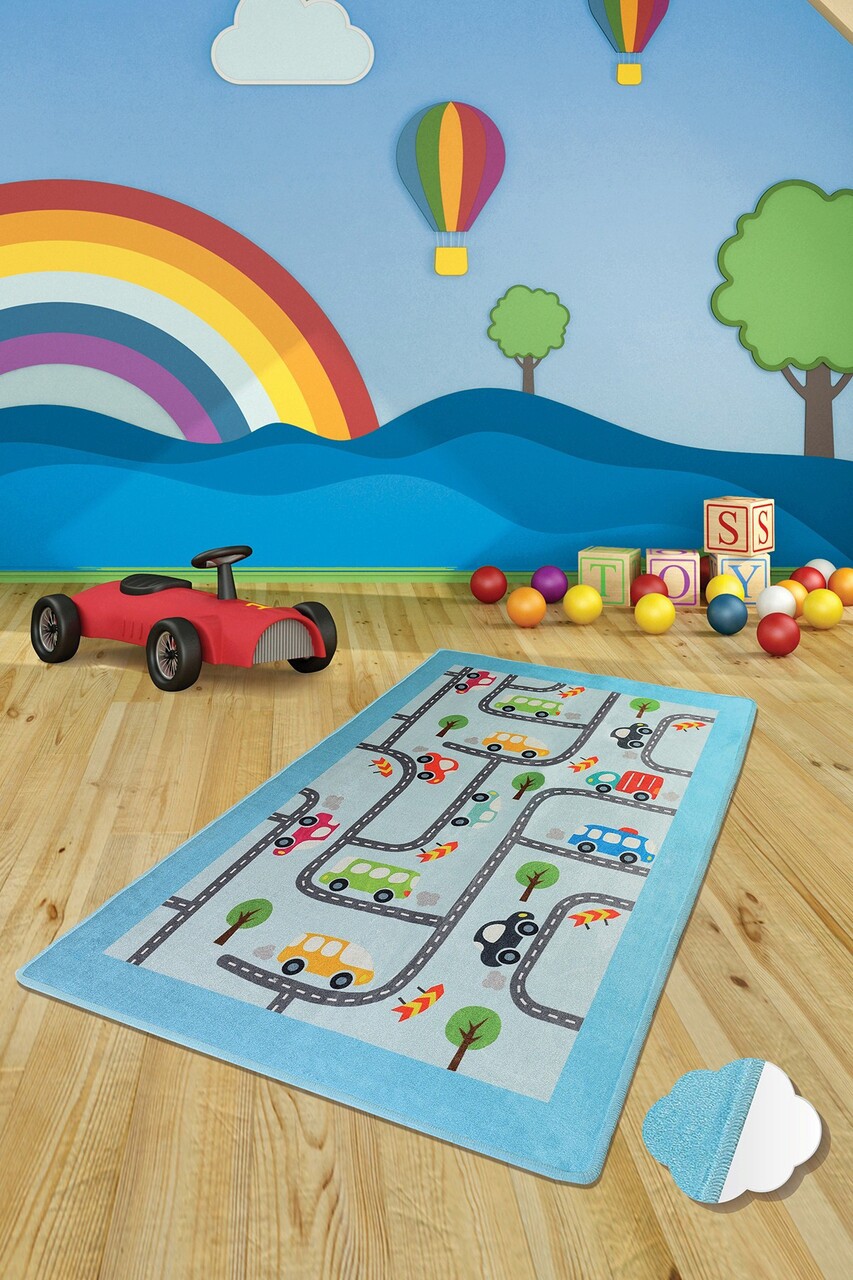 Covor pentru copii, Baby Cars, 140x190 cm, Multicolor - imagine 5